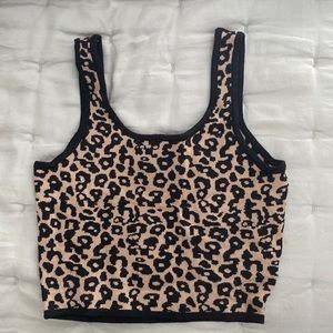 Kendall & Kylie leopard crop top